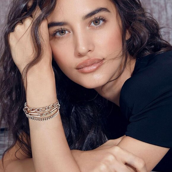 14K Gold Bracelets for Women Adjustable Slider Bracelet Bangle Bracelets for Wom - Picture 2 of 8